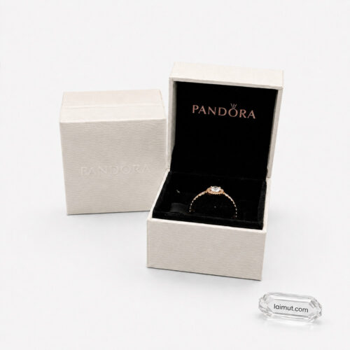 Nhẫn Pandora 188861C01 chính hãng | Classic Sparkle Halo Ring | Laimut | Ảnh chụp thực tế