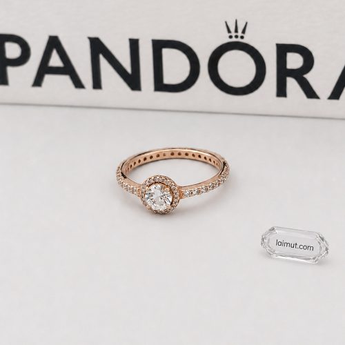 Nhẫn Pandora 188861C01 Classic Sparkle Halo Ring | Laimut | Ảnh chụp thực tế