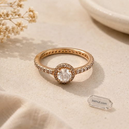 Nhẫn Pandora 188861C01 Classic Sparkle Halo Ring | Laimut | Ảnh chụp thực tế