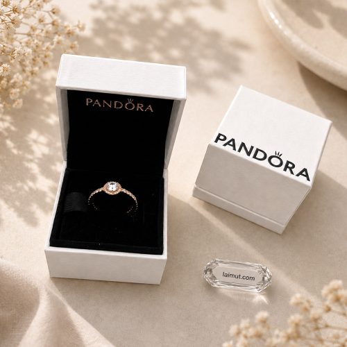 Nhẫn Pandora 188861C01 Classic Sparkle Halo Ring | Laimut | Ảnh chụp thực tế