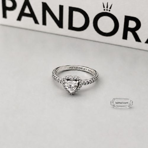 Nhẫn Pandora 198421C01 Elevated Heart Ring | Laimut | Ảnh chụp thực tế