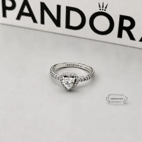 Nhẫn Pandora 198421C01 Elevated Heart Ring | Laimut | Ảnh chụp thực tế