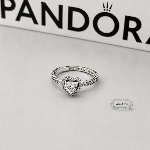 Nhẫn Pandora 198421C01 Elevated Heart Ring | Laimut | Ảnh chụp thực tế
