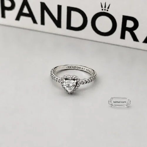 Nhẫn Pandora 198421C01 Elevated Heart Ring | Laimut | Ảnh chụp thực tế