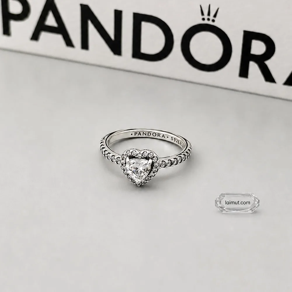 Nhẫn Pandora 198421C01 Elevated Heart Ring | Laimut | Ảnh chụp thực tế