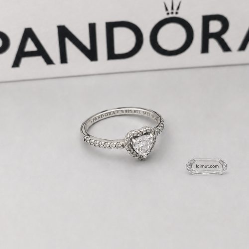 Nhẫn Pandora 198421C01 Elevated Heart Ring | Laimut | Ảnh chụp thực tế