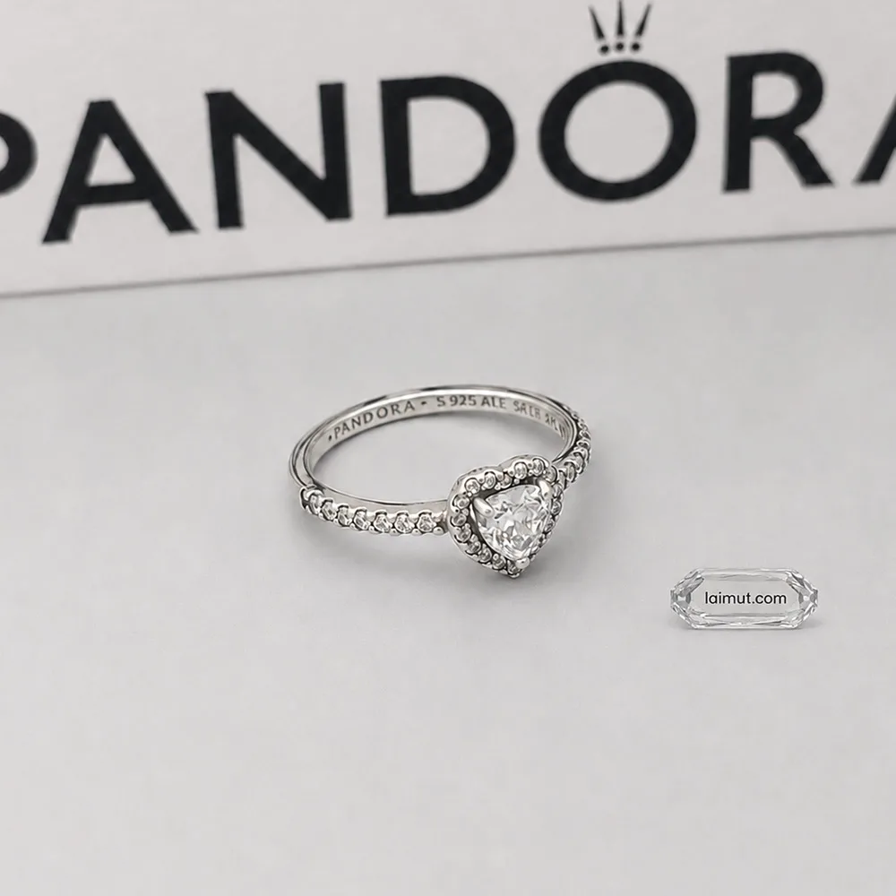 Nhẫn Pandora 198421C01 Elevated Heart Ring | Laimut | Ảnh chụp thực tế