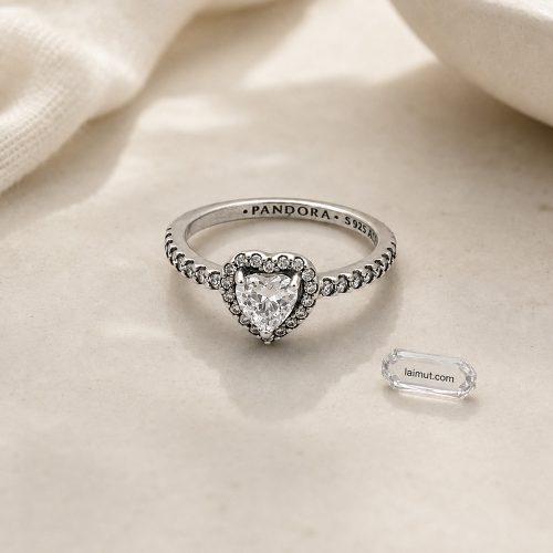 Nhẫn Pandora 198421C01 Elevated Heart Ring | Laimut | Ảnh chụp thực tế