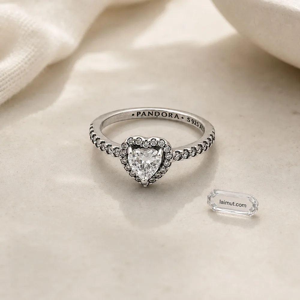 Nhẫn Pandora 198421C01 Elevated Heart Ring | Laimut | Ảnh chụp thực tế