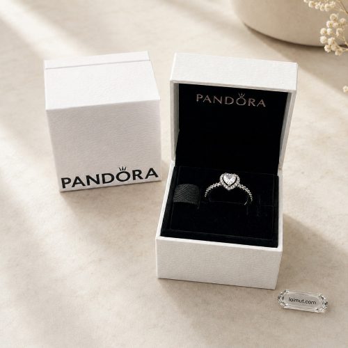 Nhẫn Pandora 198421C01 Elevated Heart Ring | Laimut | Ảnh chụp thực tế fullbox