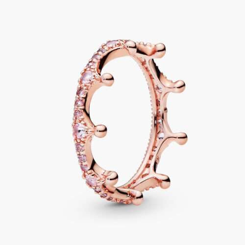 Nhẫn Pandora 187087NPO Pink Sparkling Crown Ring | Laimut