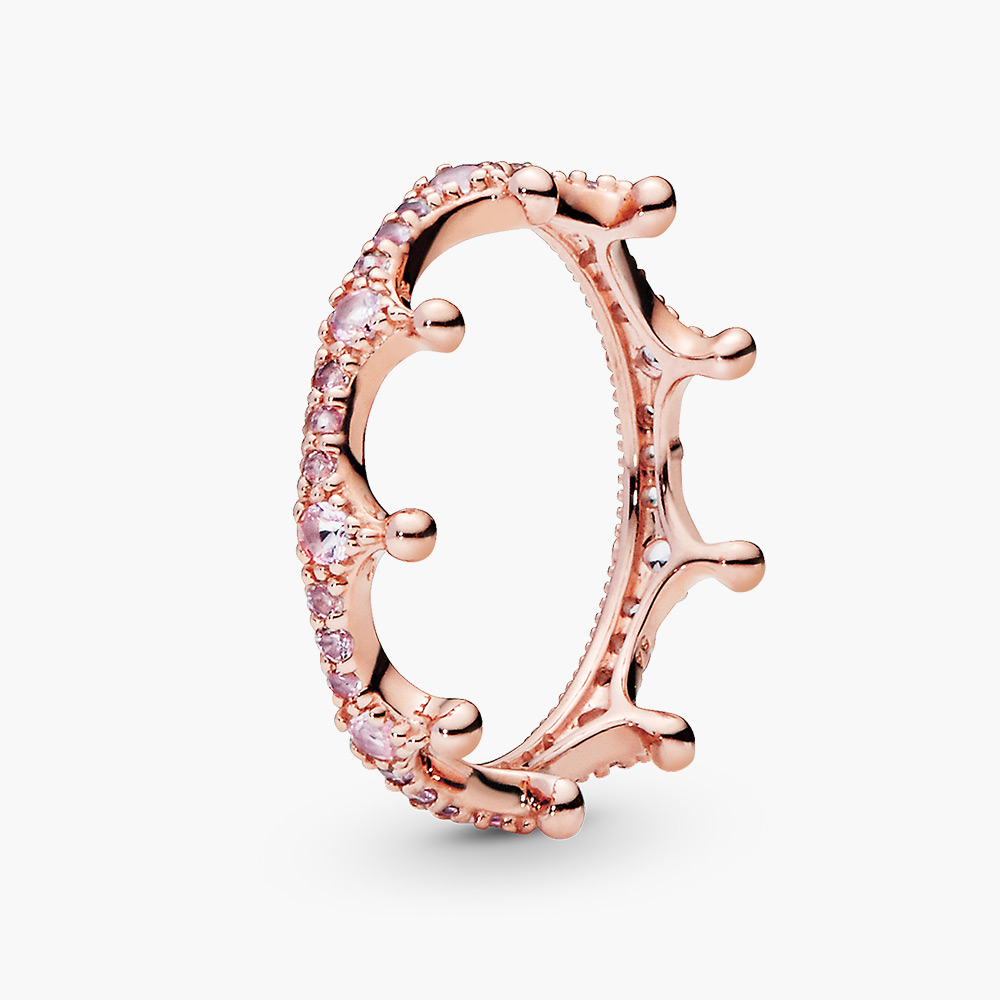 Nhẫn Pandora 187087NPO Pink Sparkling Crown Ring | Laimut