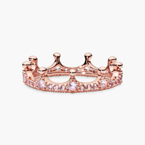 Nhẫn Pandora Chính Hãng Pink Sparkling Crown Ring 187087NPO
