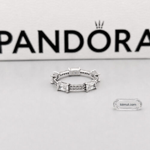 Nhẫn Pandora 192397C01 chính hãng | Rectangular Bars Sparkling Pavé Ring | Laimut | Ảnh chụp thực tế