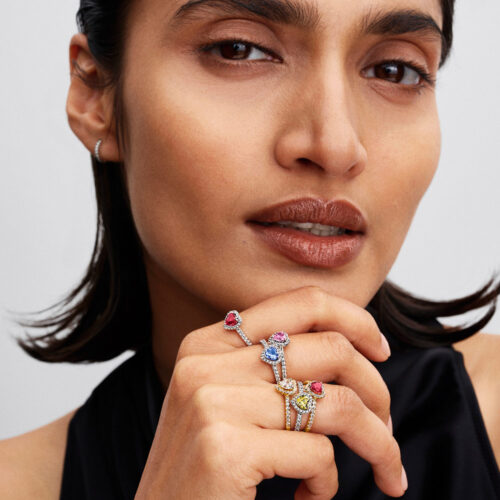 Nhẫn Pandora 188421C04 chính hãng | Sparkling Elevated Heart Ring | Laimut | Ảnh mẫu đeo