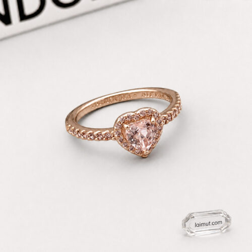 Nhẫn Pandora 188421C04 chính hãng | Sparkling Elevated Heart Ring | Laimut | Ảnh chụp thực tế
