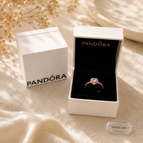 Nhẫn Pandora 188421C04 Sparkling Elevated Heart Ring | Ảnh chụp thực tế fullbox | Laimut