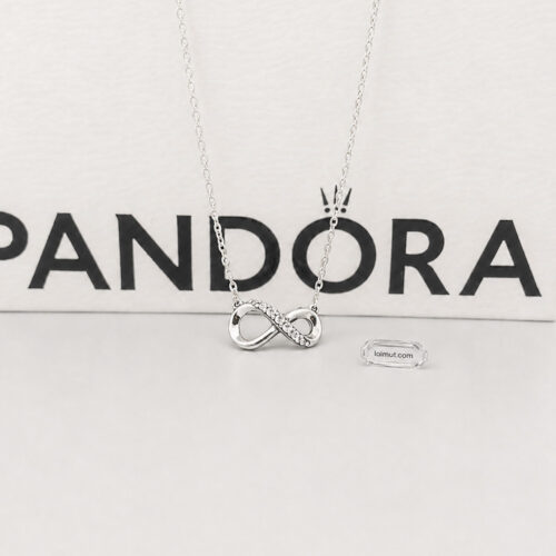 Dây chuyền Pandora 398821C01 chính hãng | Sparkling Infinity Collier Necklace | Laimut | Ảnh chụp thực tế