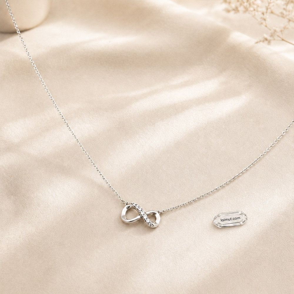 Dây chuyền Pandora 398821C01 chính hãng | Sparkling Infinity Collier Necklace | Laimut | Ảnh chụp thực tế