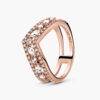 Nhẫn Pandora 189095C01 Sparkling Marquise Double Wishbone Ring | Laimut