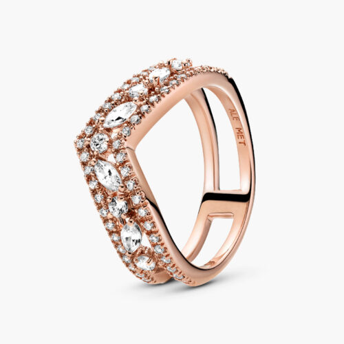 Nhẫn Pandora 189095C01 Sparkling Marquise Double Wishbone Ring | Laimut