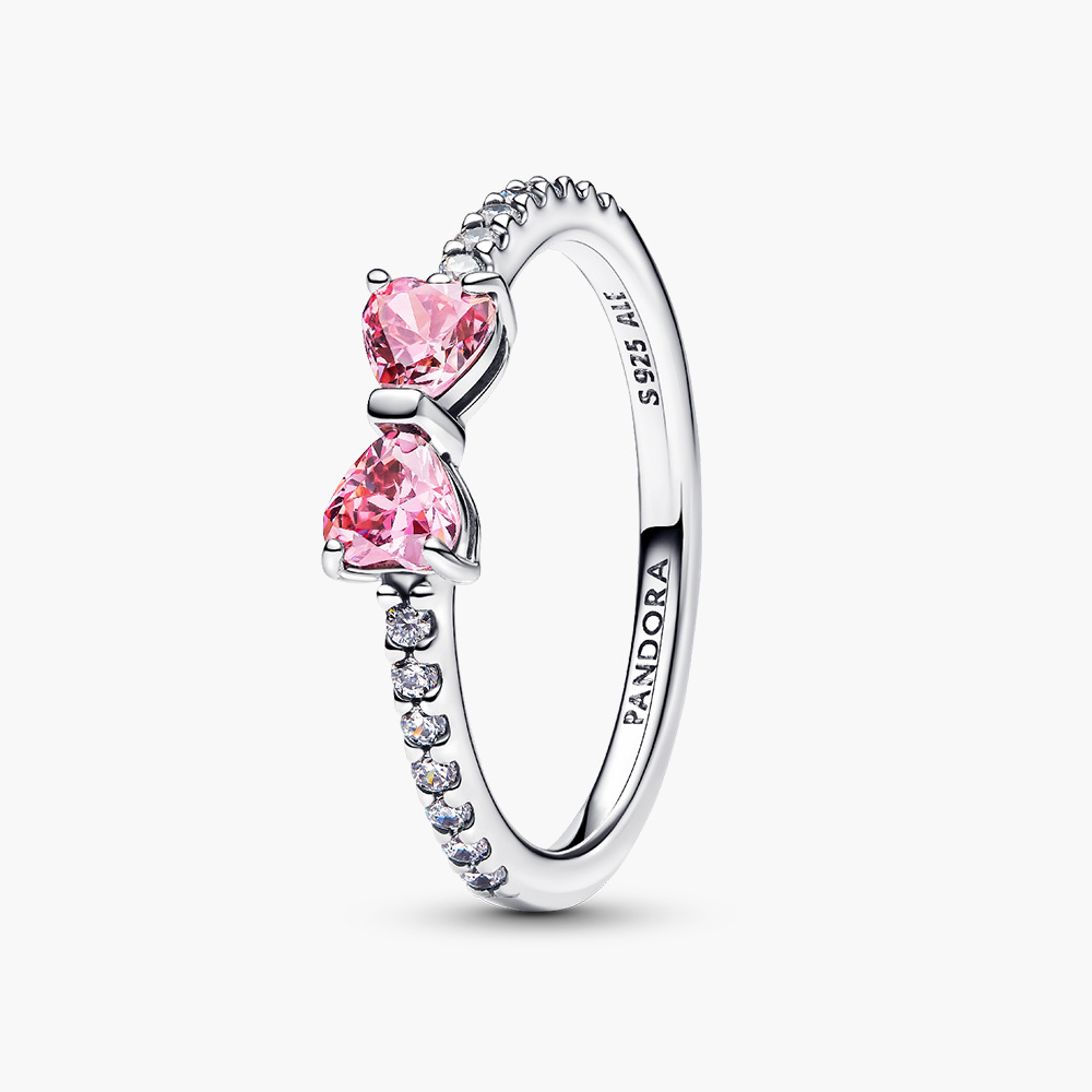 Nhẫn Pandora 193510C01 chính hãng | Sparkling Pink Bow Ring | Laimut