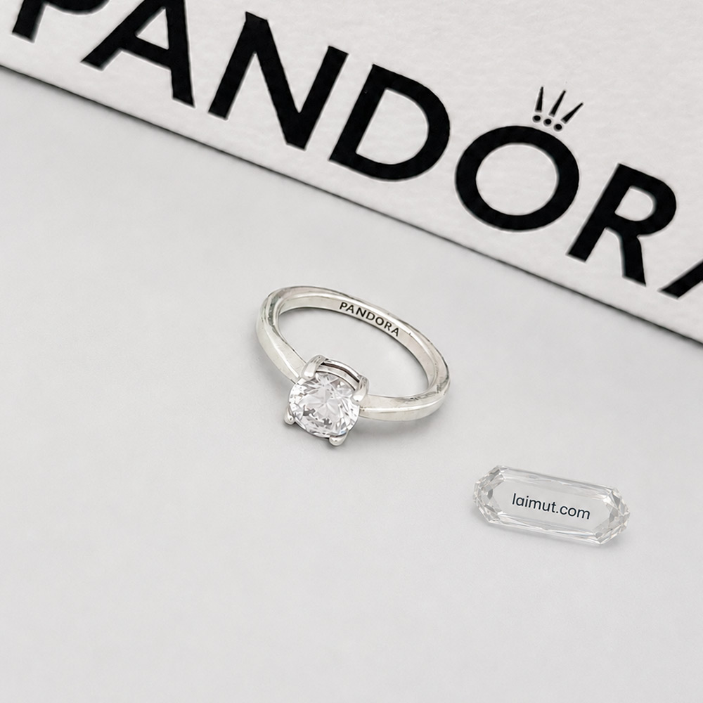 Nhẫn Pandora 190052C01 Sparkling Solitaire Ring | Laimut | Ảnh chụp thực tế