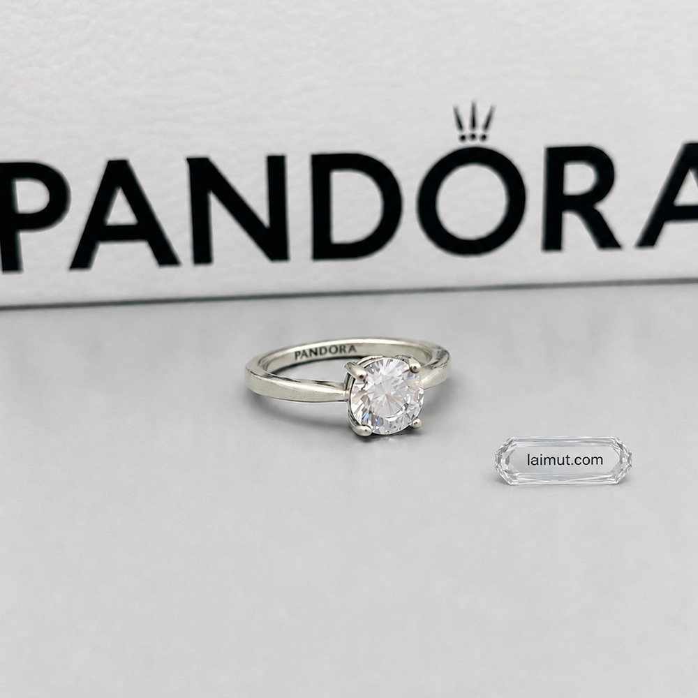 Nhẫn Pandora 190052C01 Sparkling Solitaire Ring | Laimut | Ảnh chụp thực tế