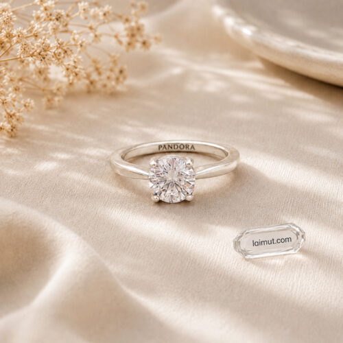 Nhẫn Pandora 190052C01 Sparkling Solitaire Ring | Laimut | Ảnh chụp thực tế