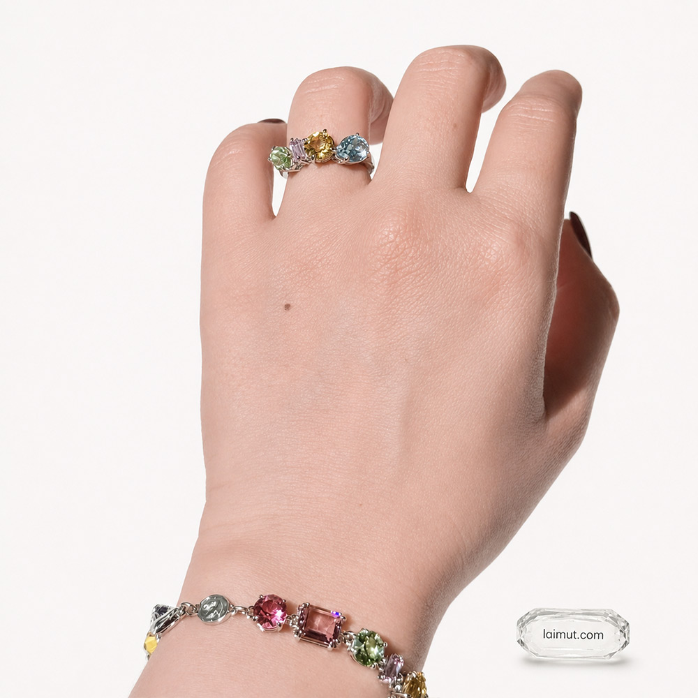 Nhẫn Swarovski Gema 5708939 5708942 5692407 chính hãng | Gema ring | Laimut | Ảnh mẫu đeo