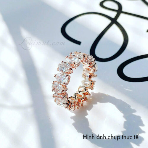 Nhẫn Swarovski 5690090 5690092 5690091 chính hãng | Matrix Vittore Ring | Ảnh thật 01