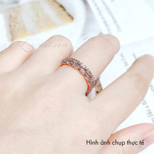 Nhẫn Swarovski 5366573 5366583 5351769 chính hãng | Matrix Vittore Ring | Ảnh đeo tay