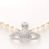 Vòng Cổ Vivienne Westwood Chính Hãng Man. Bas Relief Pearl Necklace 6301009902P104P104