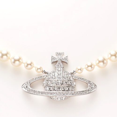 Vòng Cổ Vivienne Westwood Chính Hãng Man. Bas Relief Pearl Necklace 6301009902P104P104