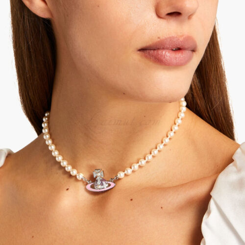 Vòng cổ Vivienne Westwood chính hãng Roxanne Pearl Necklace 6301011G02P308P308