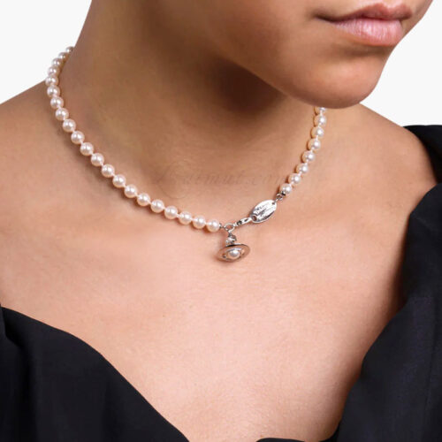 Vòng cổ Vivienne Westwood chính hãng Simonetta Pearl Necklace 6301008502W360W360