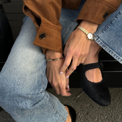 Vòng Cuff Daniel Wellington DW00400074 Chính Hãng Classic Bracelet, Màu Vàng Gold