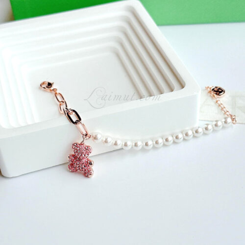 Vòng Tay Swarovski Gấu Ngọc Trai Chính Hãng Teddy Bracelet 5669169