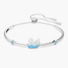 Vòng Tay Swarovski Thiên Nga Xanh Blue Iconic Swan Bangle 5549312