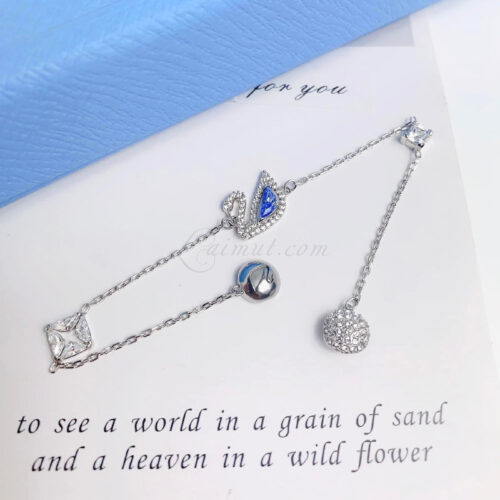 Dây Chuyền Thiên Nga Swarovski Xanh Dazzling Swan Necklace 5521074