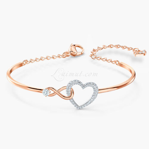 Vòng Tay Swarovski Chính Hãng Infinity And Heart Bangle 5518869