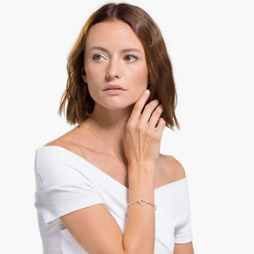 Vòng Tay Swarovski Chính Hãng Infinity And Heart Bangle 5518869