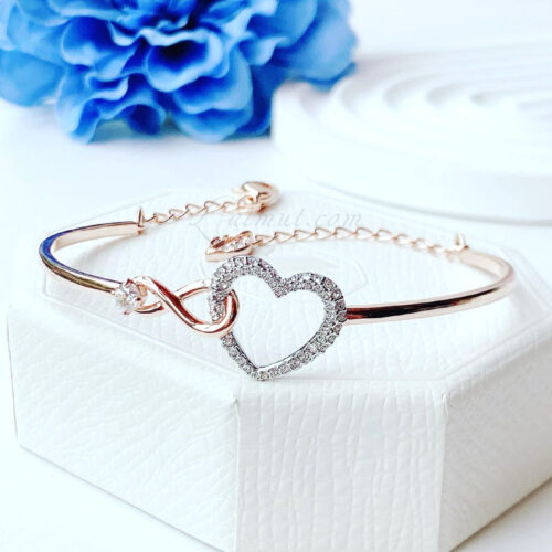 Vòng Tay Swarovski Chính Hãng Infinity And Heart Bangle 5518869