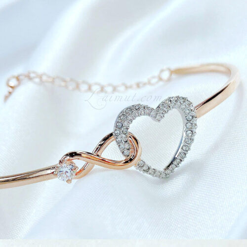 Vòng Tay Swarovski Chính Hãng Infinity And Heart Bangle 5518869