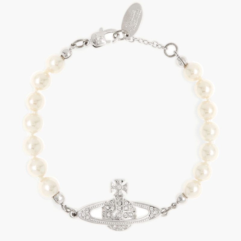 Vòng Vivienne Westwood Chính Hãng Mini Bas Relief Pearl Bracelet 8050889140030