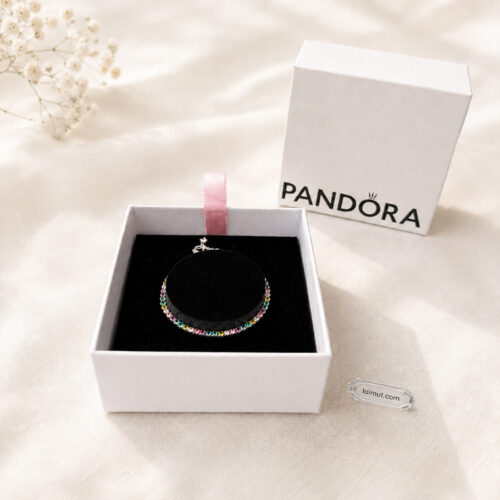 Vòng tay Pandora 593927C03 chính hãng | Rainbow Tennis Bracelet | Laimut | Ảnh chụp thực tế