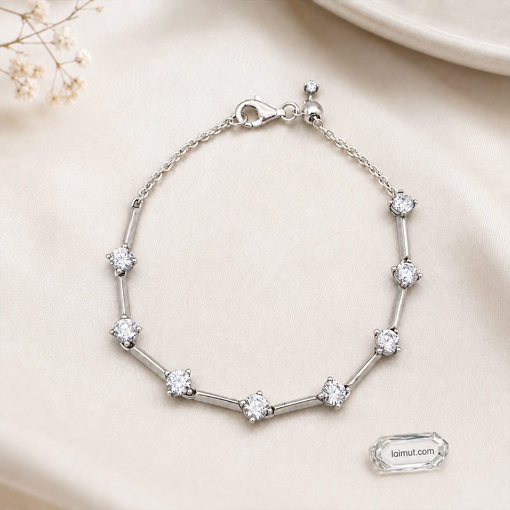 Vòng tay Pandora 593009C01 chính hãng | Sparkling Bars Bracelet | Laimut | Ảnh chụp thực tế