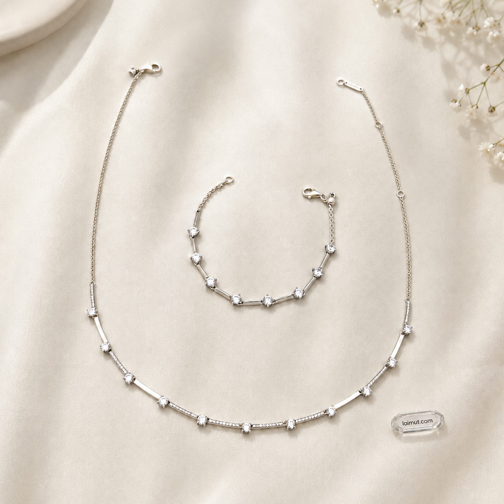 Vòng tay Pandora 593009C01 chính hãng | Sparkling Bars Bracelet | Laimut | Ảnh chụp thực tế