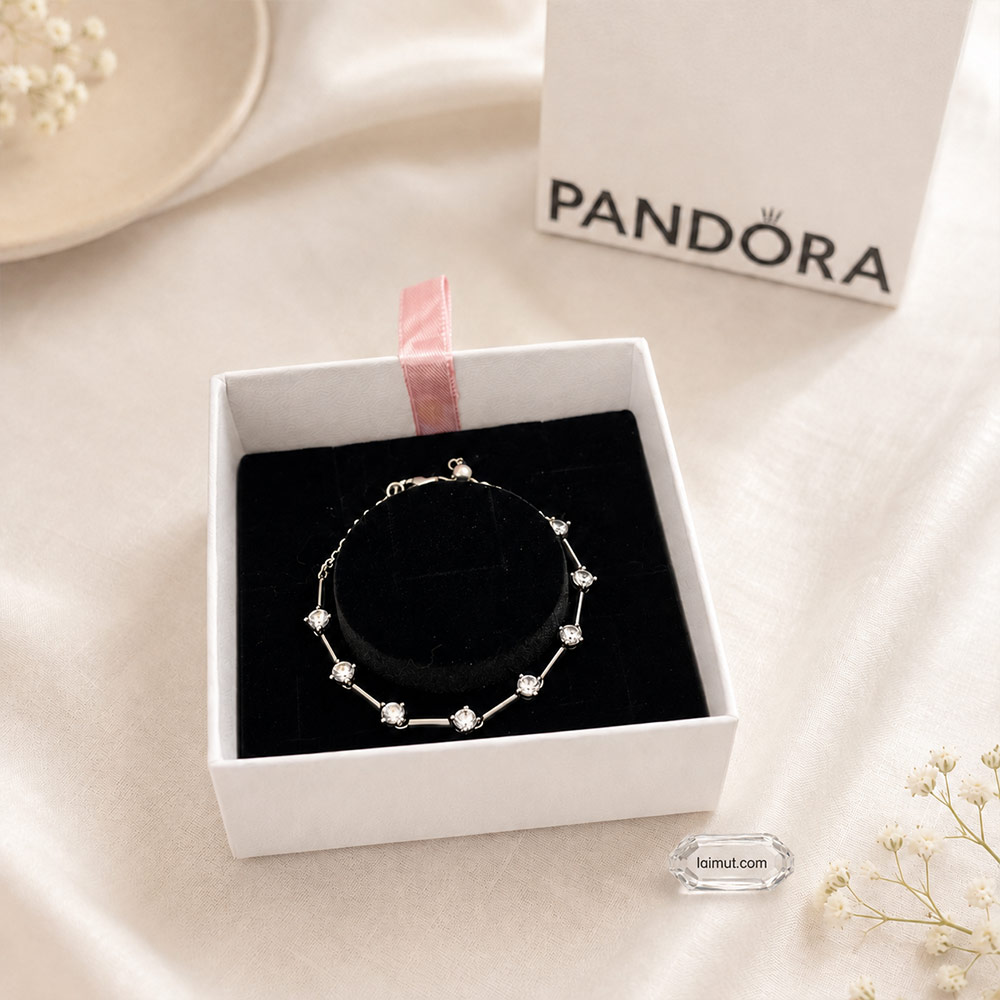 Vòng tay Pandora 593009C01 chính hãng | Sparkling Bars Bracelet | Laimut | Ảnh chụp thực tế