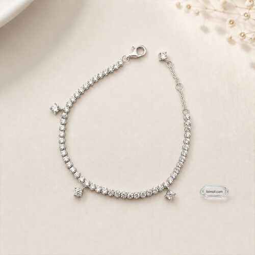 Vòng tay Pandora 592401C01 chính hãng | Sparkling Drops Tennis Bracelet | Laimut | Ảnh mẫu đeo | Ảnh chụp thực tế